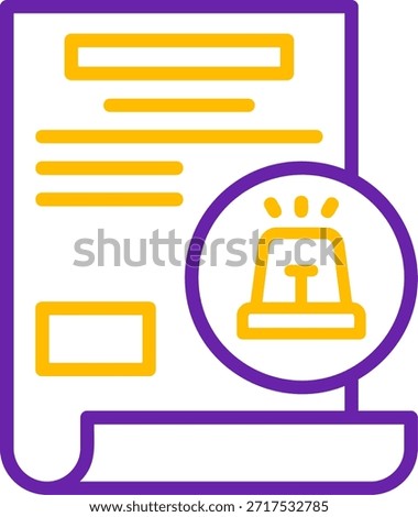 Alert Line Two Color Vector Line Two Color Vector Icon Design Design