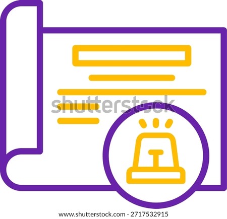Alert Line Two Color Vector Line Two Color Vector Icon Design Design