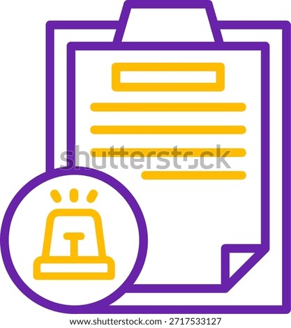 Alert Line Two Color Vector Line Two Color Vector Icon Design Design