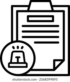 Alert Line Vector Icon Design