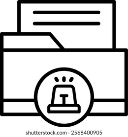 Alert Line Vector Icon Design