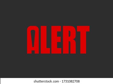 alert alert logo over black background, creative red alert logo