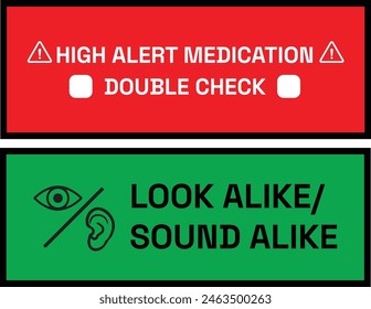 Alert Medication - Look ALike Sound Alike Label