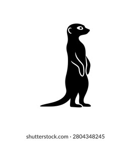 Alert Meerkat Sentry Icon Icon Isolated On White Background
