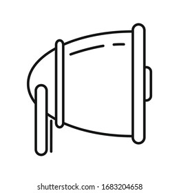 alert Megaphone outline icon. Vector alert Megaphone in outline style isolated on white background. Element for web, game and advertising