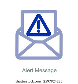 Alert Message and communication icon concept