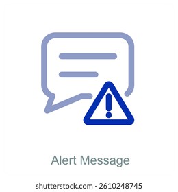 Alert Message and communication icon concept