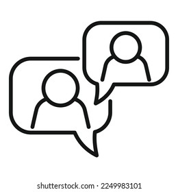 Alert message icon outline vector. Business information. Media network