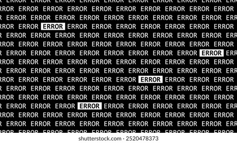 Mensaje de alerta de fondo de pantalla negra completa. Concepto de mal funcionamiento del software, pantalla de error de fallo crítico de tecnología digital de computadora.