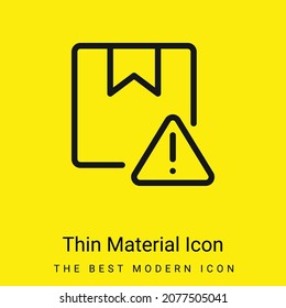 Alert minimal bright yellow material icon