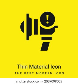 Alert minimal bright yellow material icon