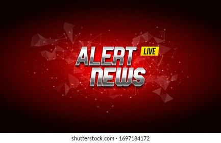 Alert news background. Vector template for your design.
