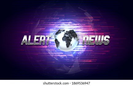 Antecedentes de las noticias de alerta. Plantilla de vectores para el diseño.