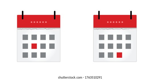 Aviso de icono vectorial de la fecha límite del calendario o del recordatorio de evento