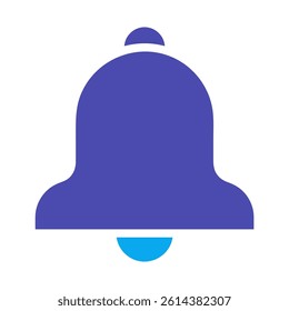Alert Notification Bell Icon, isolated with Purple