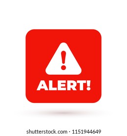 Alert notification icon. Attention warning sign.