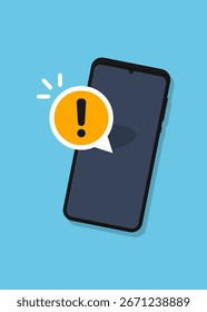 Notificación de alerta en la pantalla del teléfono inteligente