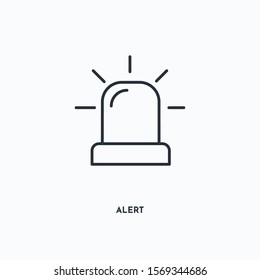 Alert Outline Icon. Simple Linear Element Illustration. Isolated Line Alert Icon On White Background. Thin Stroke Sign Can Be Used For Web, Mobile And UI.