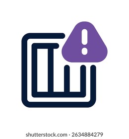 Icono de Duotone del paquete de alerta. Icono de Vector elegante y moderno para Sitios web, App móviles, materiales de marketing y diseño corporativo. Totalmente escalable y listo para usar.