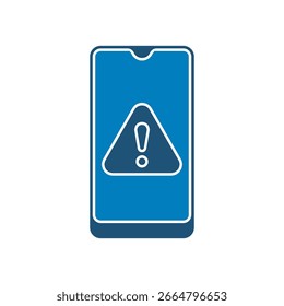 Alert phone icon vector illustration design in trendy style