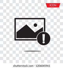 alert picture icon isolated on white background.
