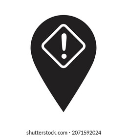 Alert, pin, warning icon design vector illustration