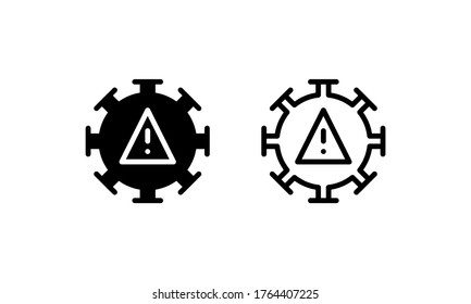 Alert protection from corona Icon, Logo, Vector