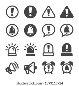alert and reminder icon set,vector and illustration