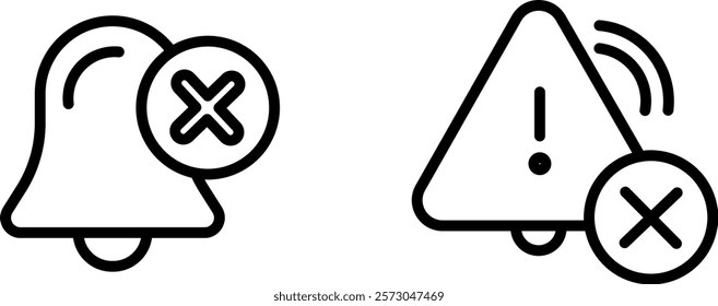 "Alert Remove Vector Icon - Representing the Dismissal or Removal of Alerts and Notifications"