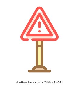 alert risk color icon vector. alert risk sign. isolated symbol illustration