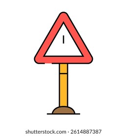 alert risk line icon vector. alert risk sign. isolated symbol illustration