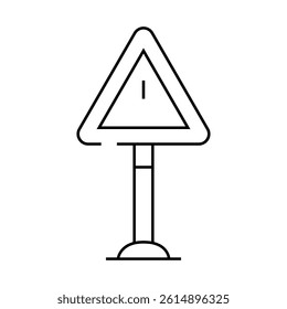 alert risk line icon vector. alert risk sign. isolated contour symbol black illustration