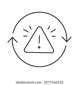 Alert Risks Icon – Warning Symbol Representing Risk Detection and Alerts Powered by AI