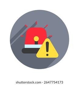 Alert rounded color, mini illustration icon. use for modern concept, print, UI, UX kit, web and app development. Vector related to risk management, business, finance.