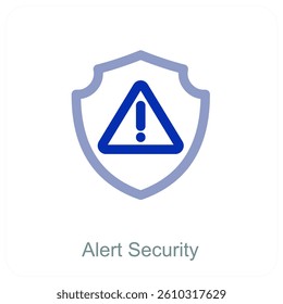 Alert Security and safety icon concept