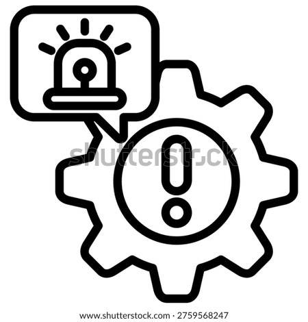 Alert Settings Icon Element For Design