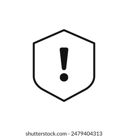 Icono de exclamación de Alert Shield perfecto para advertencias de seguridad