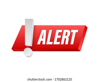 Signo de alerta. Señal de alerta del atacante de advertencia de atención. Concepto de protección de la ciberseguridad tecnológica. Ilustración de material vectorial.