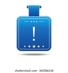 Alert Sign Blue Vector Icon Design