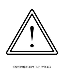 Alert sign icon. Exclamation sign. Vector illustration.