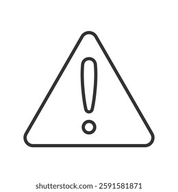 Alert sign, icon in line design. Alert sign, warning, caution, hazard, danger, safety, attention on white background vector. Alert sign editable stroke icon