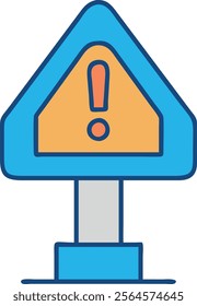 Alert sign icon style vector illustration and modern design 