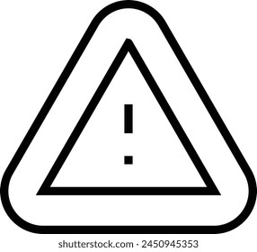 alert sign icon. Thin linear style design isolated on white background