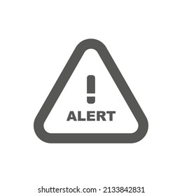 alert sign on white background