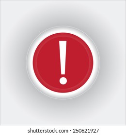 Alert Sign Red Square Button Icon
