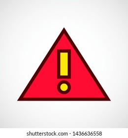 Alert Sign. Simple Vector Color Icon 