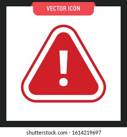 Alert sign. Triangle alarm vector icon. 