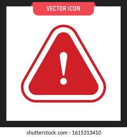 Alert sign. Triangle alarm vector icon. 
