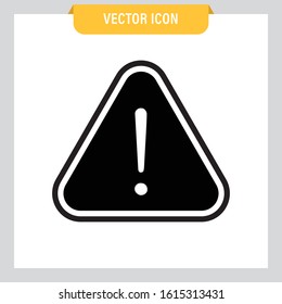 Alert sign. Triangle alarm vector icon. 