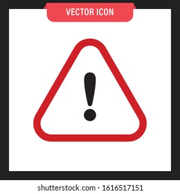 Alert sign. Triangle alarm vector icon. 